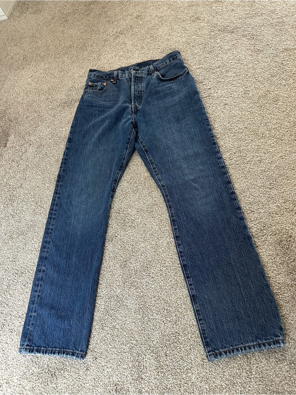 Levi’s 501 Straight Leg Jeans – Dark Blue Wash | W29 L30 | PC9-12501-0395